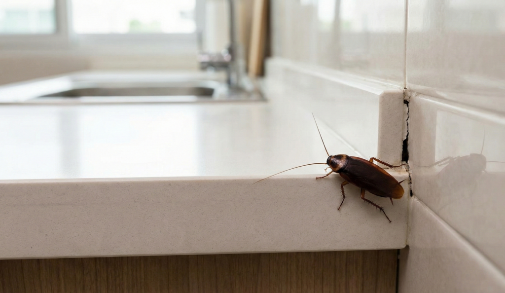 sinais de infestação de baratas